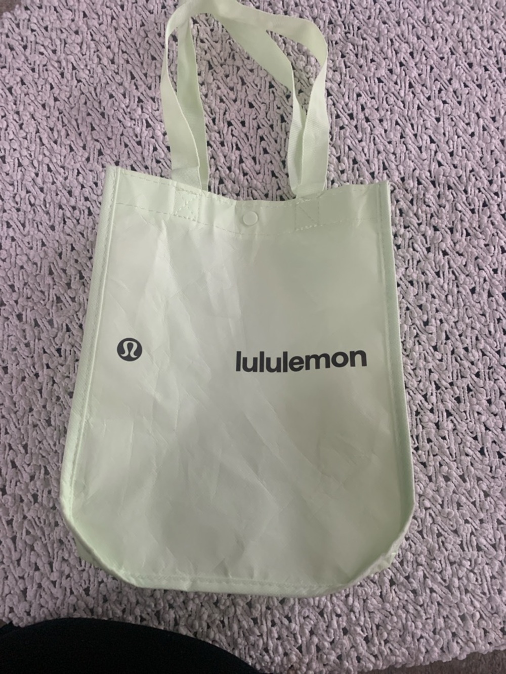 lululemon athletica reusable Mint Green Logo Tote